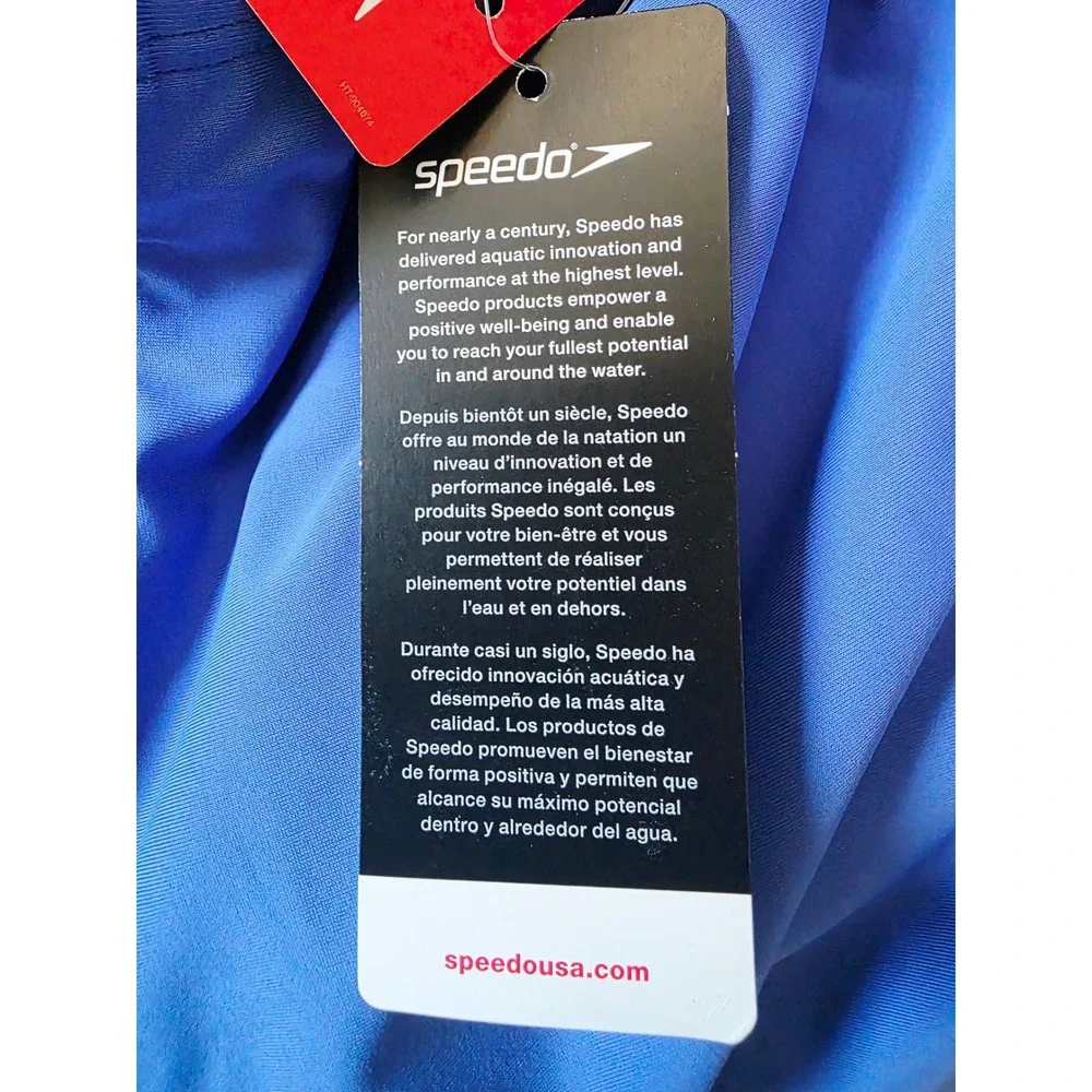 Speedo Womens 18 PowerFLEX One‎ Piece Swimsuit Hyper Blue NWT RV $68